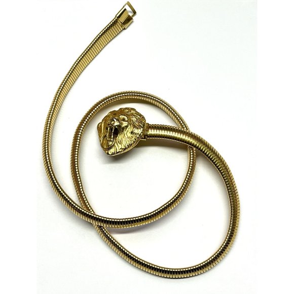 Vintage Lion Door Knocker Gold Belt main image 4